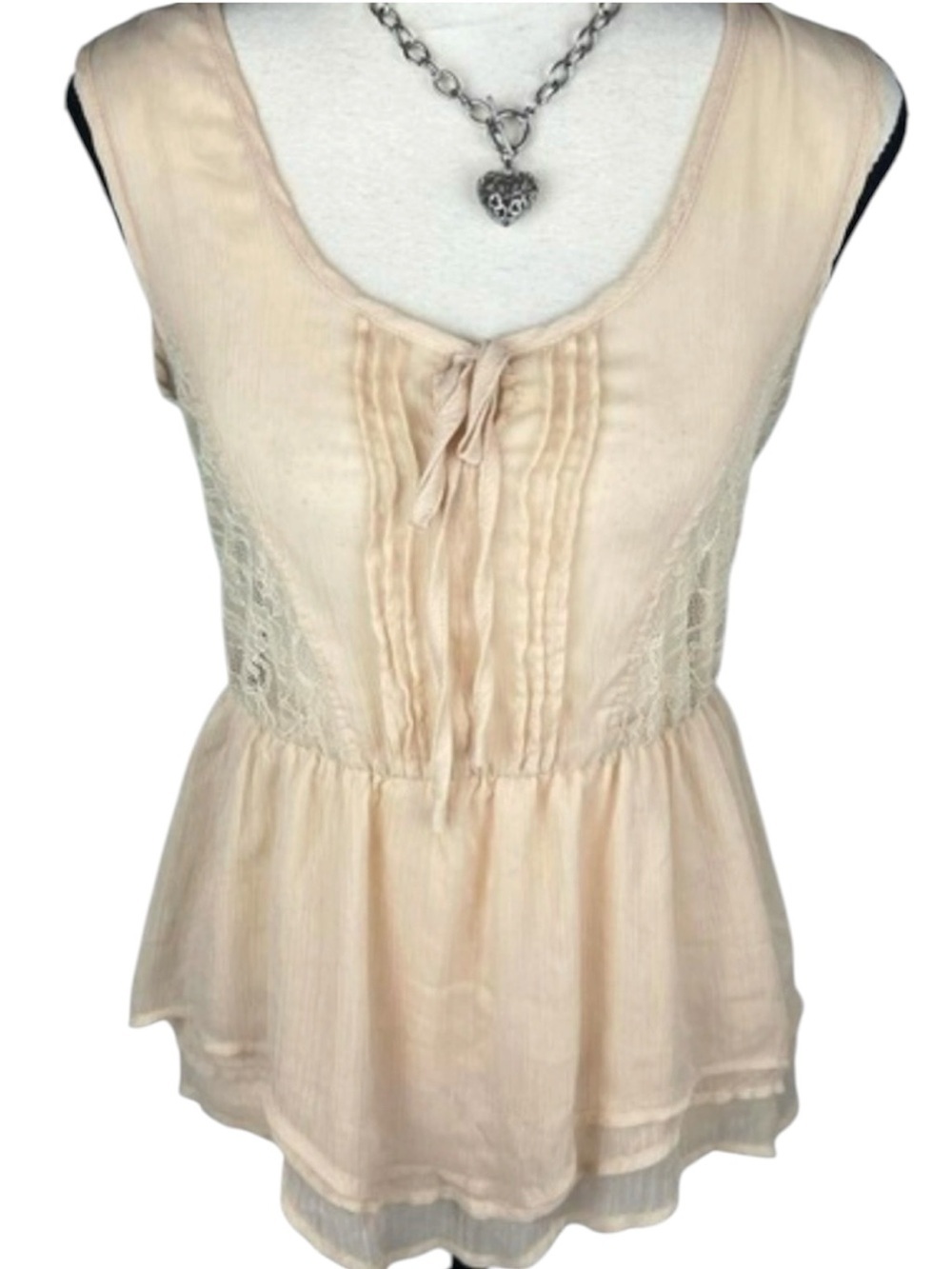 American Rag Sheer Lace Top NWT